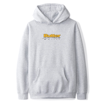 Butter Goods Hoodie Running Logo Grey Melange